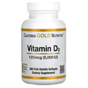 California Gold Nutrition, ビタミンD3、125mcg（5,000IU）、魚ゼラチンソフトジェル360粒